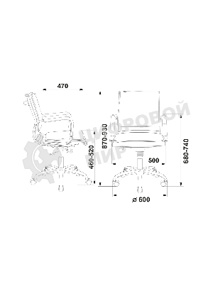 Кресло Бюрократ CH-993-Low/Black черный, экокожа
