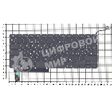 Клавиатура для ноутбука MacBook A1286 с SD большой ENTER RU