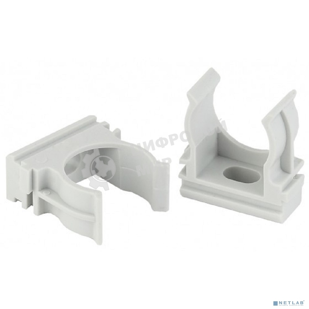 Крепеж-клипса ЭРА (cерый) для трубы d 20мм (100/1500/45000)