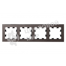 Рамка 4-м AtlasDesign Nature стекло мокко SchE ATN320604