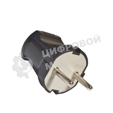 Вилка электрич. без заземл. черный 6А 250В (еврослот) UNIVersal А0113