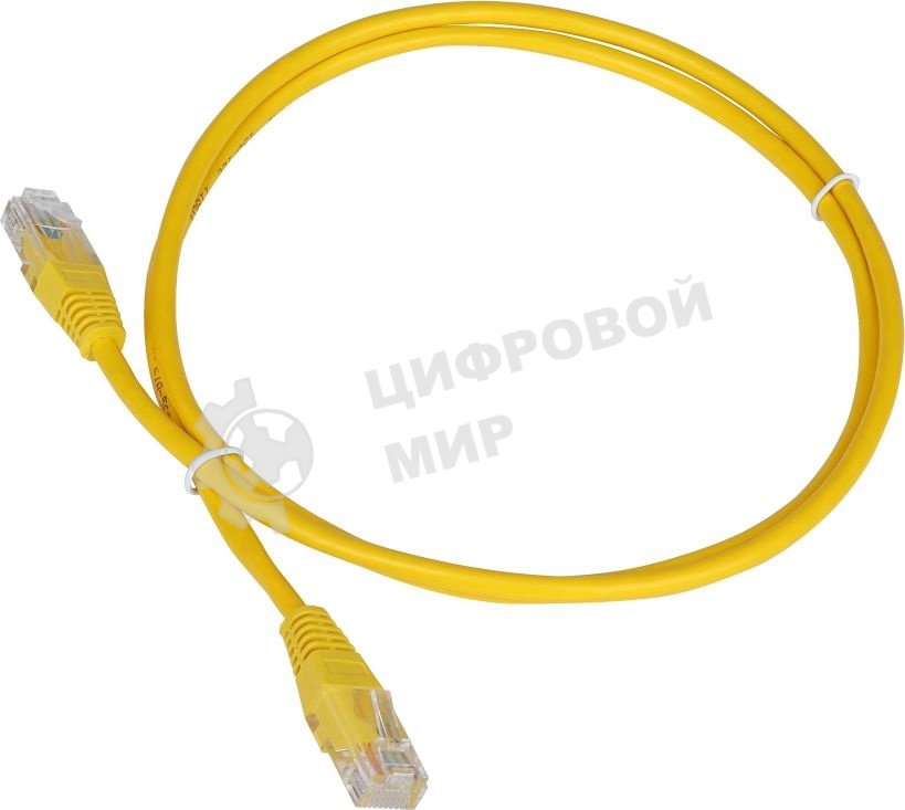 Патч-корд LANMASTER TWT UTP cat.5e, с заливными колпачками, 1.0 м, желтый