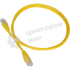Патч-корд LANMASTER TWT UTP cat.5e, с заливными колпачками, 1.0 м, желтый