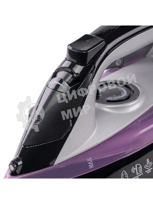 Утюг Galaxy Line GL 6128 фиолетовый/черный, 2200 Вт, 30 г/мин, 140 г/мин, 150 мл