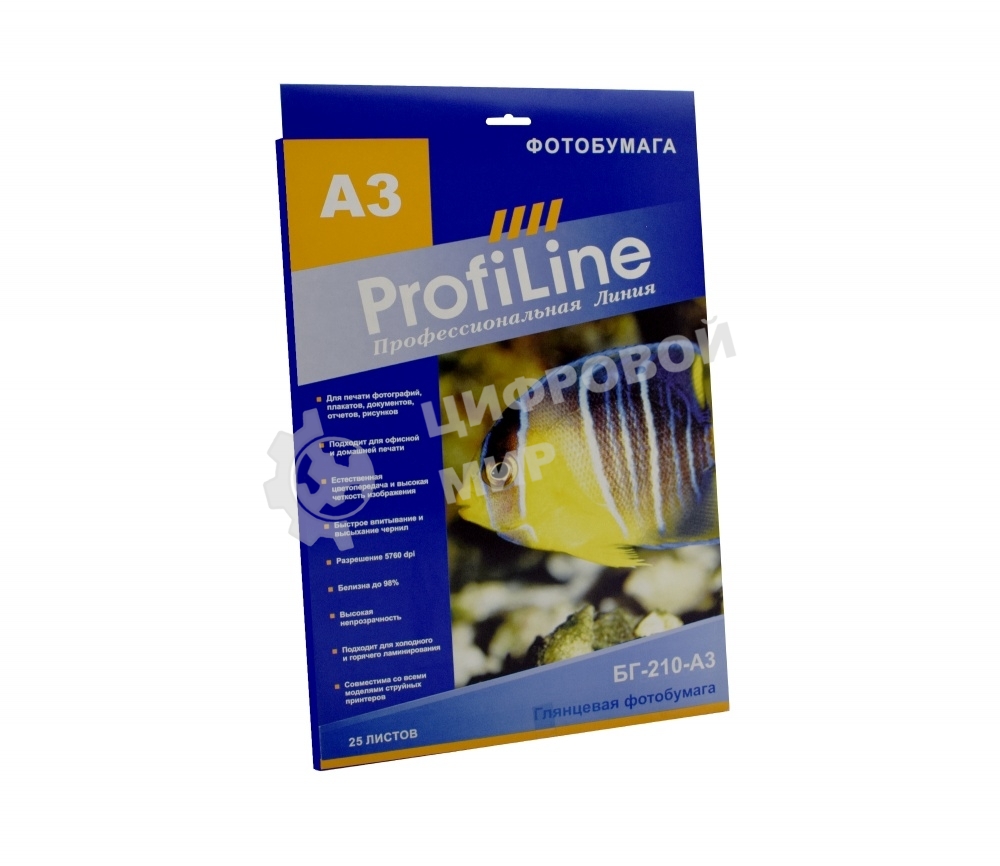 БГ-210-А3-25 Фотобумага глянцевая, 210 г/м2, А3, 25 л, 2880 dpi