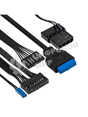 Компьютерный корпус Minitower ExeGate i3 SEA (mATX, БП 500NPX, 2*USB+1*USB 3.0, HD аудио, черный, 1 вент. 12см с RGB подсветкой, передняя и боковая панели - закаленное стекло)