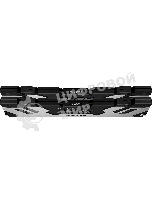 Оперативная память Kingston Fury Renegade, DDR5, 64Gb (2x32Gb), 6400MHz, CL32, DIMM, радиатор, серебристый/черный
