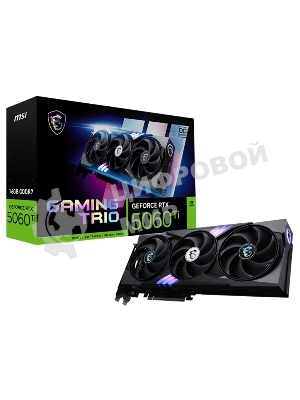 Видеокарта MSI RTX 5060 Ti 16G GAMING TRIO OC, NVIDIA RTX 5060 Ti, 16 ГБ GDDR7, 128 бит, PCI-e 5.0, 1xHDMI, 3xDP, 2647 МГц