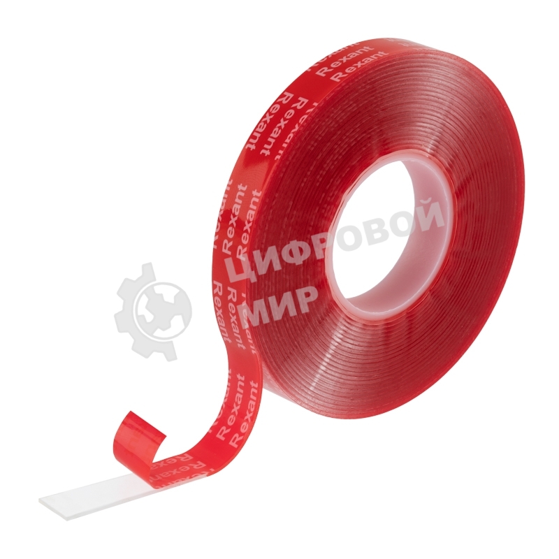 Лента клейкая двухсторонняя Rexant прозрачная, на VHB акриловой основе, 12 мм х 5 м