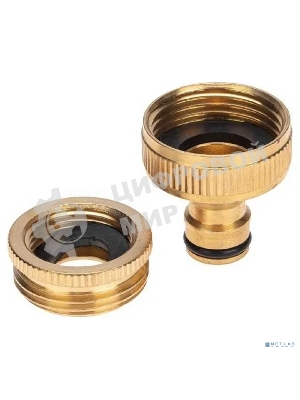 Адаптер латунный 1дюйм-3/4дюйм внутренняя резьба с переходником ЧЕТЫРЕ СЕЗОНА 62-0278