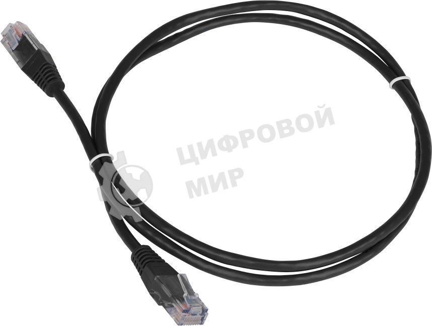 Патч-корд Lanmaster TWT UTP кат.5e, с заливными колпачками, 1.0 м, черный