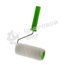 Валик Сибртех Искусственный мех с ручкой, 150 мм, ворс 15 мм, D 48 мм, D руч. 6 мм, полиэстер