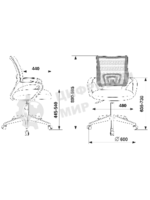 Кресло Бюрократ CH-695NLT красный/черный, сетка/ткань, 120 кг, механизм качания