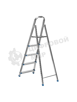 Стремянка Сибртех 5 ступеней, стальная, оцинкованная