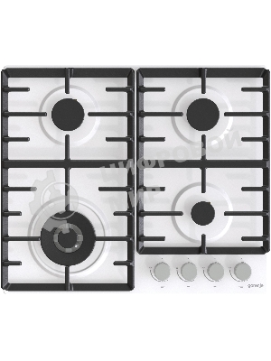 Газовая варочная панель Gorenje GT642AXW, 4 конфорки, закаленное стекло, белый