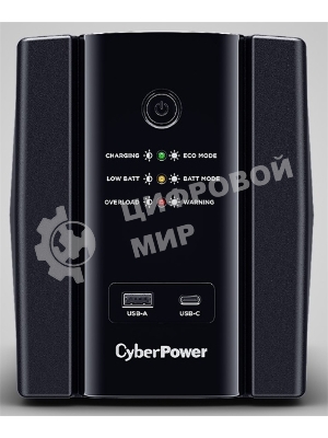 Источник бесперебойного питания CyberPower UT2200EG ИБП Line-Interactive, Tower, 2200VA/1320W USB/RJ11/45/USB charger A/C (4 EURO) NEW, 12В/9 Ач х 1