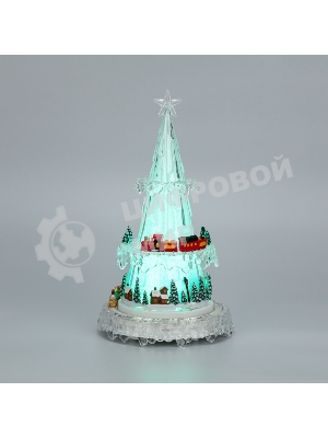 Фигура светодиодная на подставке Neon-night Новогодний поезд с мелодией 30,5 см, RGb