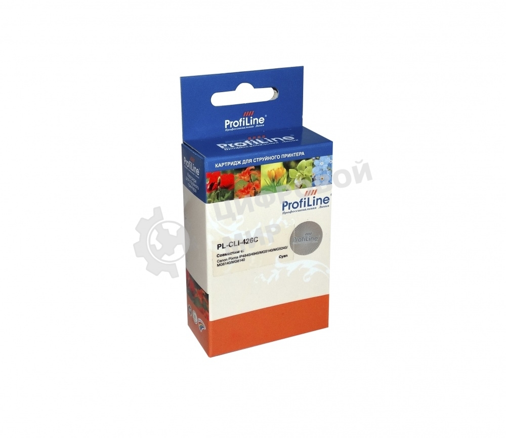 Картридж струйный ProfiLine PL-CLI-426C с чипом для принтеров Canon Pixma IP4840/MG5140/MG5240/MG6140/MG8140 Cyan водн