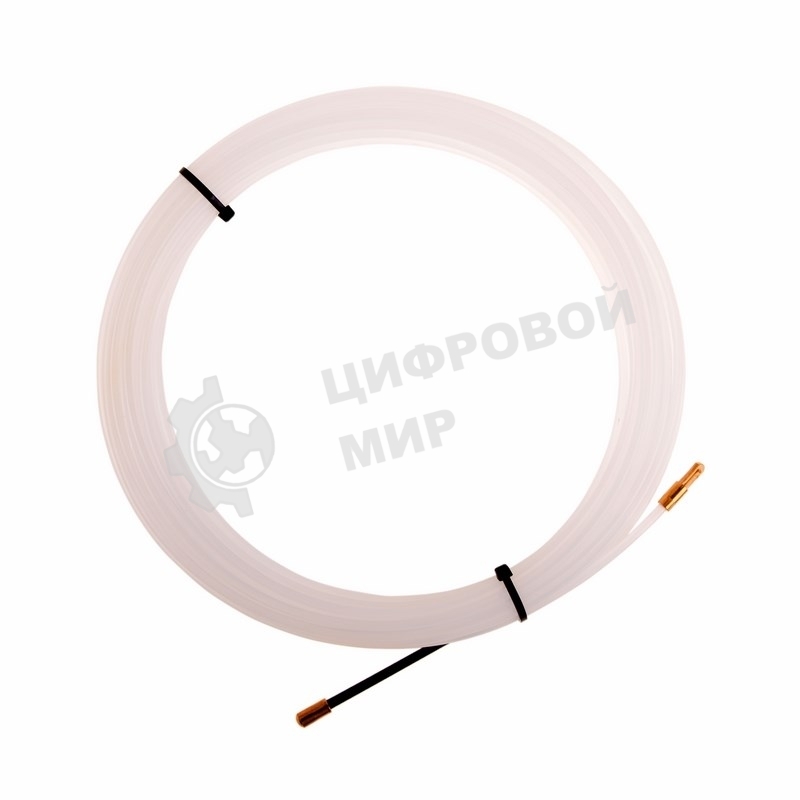 Протяжка кабельная Rexant (мини УЗК в бухте), 15 м нейлон, d=3 мм, латунный наконечник, заглушка