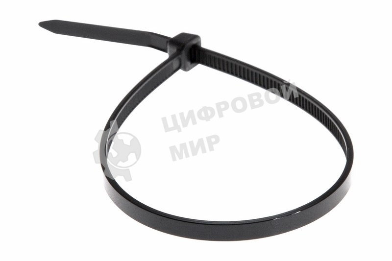 Хомут-стяжка кабельная нейлоновая Rexant 200 x 4,8 мм, черная, упаковка 100 шт.