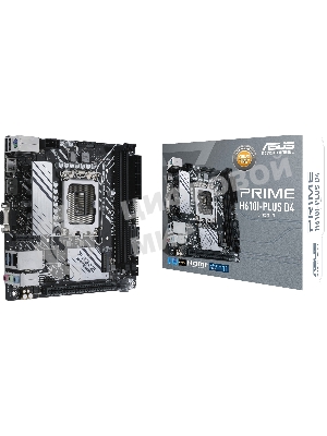 Материнская плата ASUS PRIME H610I-PLUS D4-CSM, LGA 1700, Intel H610, 2xDDR4, 4xSATA, 1xM.2 PCIe 3.0 x4, 1xPCIe 4.0 x16, 1xHDMI, 1xDP, 1xVGA, 2xUSB-A 3.2 Gen 1, 2xUSB-A 2.0, 1x 1Gb LAN, 3x3.5 мм, 7.1, Mini-ITX