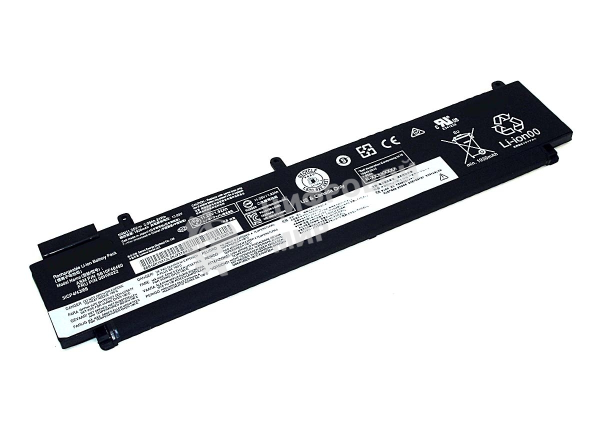 Аккумуляторная батарея для ноутбукa Lenovo ThinkPad T460s (00HW022) 13.05V 1920mAh черный