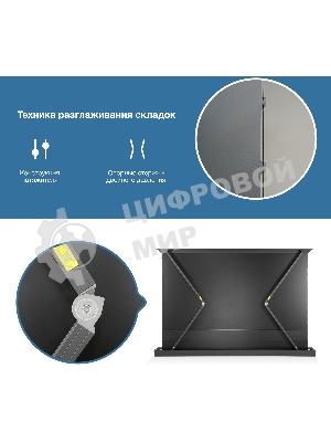 Экран Cactus 148x263см FloorRising CS-PSFRALR-263X148 16:9 напольный рулонный черный (моторизованный привод)