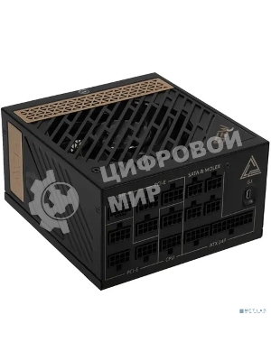 Блок питания MSI MEG Ai1300P (306-7ZP4A11-CE0), 1300Вт, 80 PLUS Platinum, 120мм, модульный, черный/золотой