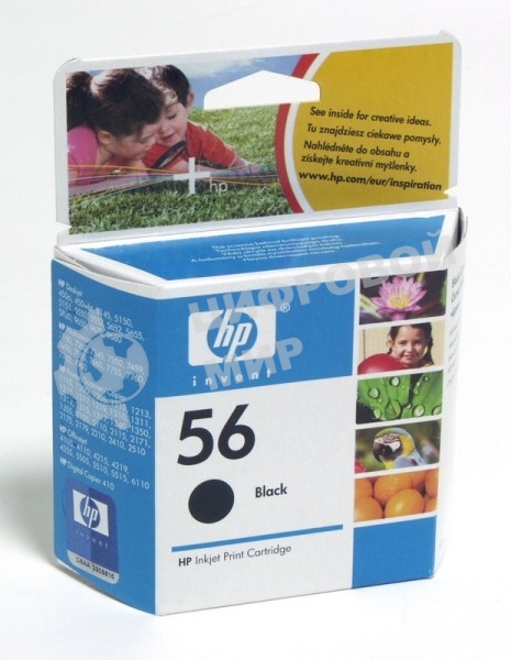 Картридж струйный HP №56 C6656AE черный для HP PCS 2100/DJ 5550/450/PS 7150/7350/7550 (520 стр.)