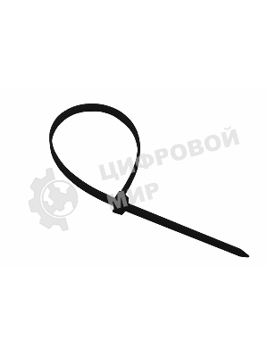 Хомут-стяжка кабельная нейлоновая Rexant 200 x 4,8 мм, черная, упаковка 100 шт.