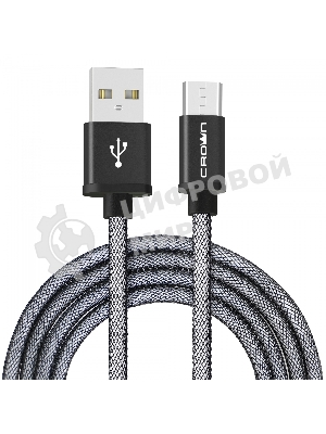 Кабель Crown USB - microUSB CMCU-3072M черный