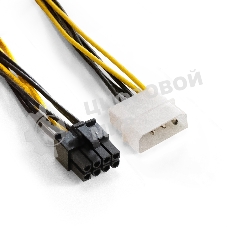 Переходник питания PCI-Express 8pin ExeGate EX-CC-PSU-62 (от 2х разъемов Molex (IDE) блока питания, 0,15м)