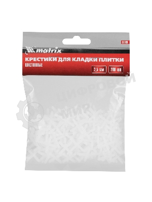 Крестики Matrix, 2,5 мм, для кладки плитки, 200 шт.