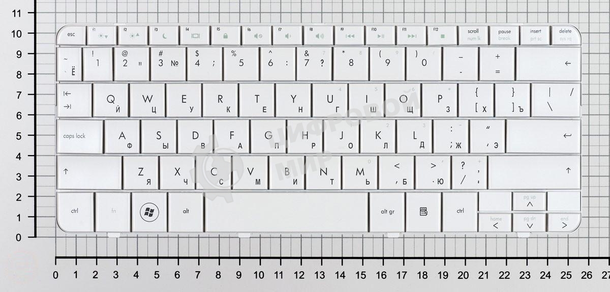 Клавиатура для ноутбука HP Pavilion DV2-1000 DV2-1100 DV2-1200 белая