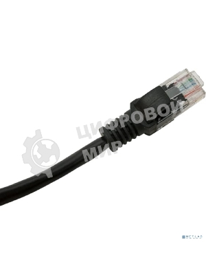 Патч-корд UTP Cablexpert PP12-1.5M/BK кат.5e, 1.5м, литой, многожильный черный