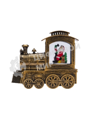 Декоративный фонарь Паровоз с эффектом снегопада и подсветкой