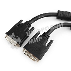Кабель DVI-D single link Gembird/Cablexpert, 19M/19M, 1.8м, черный, экран, феррит.кольца, пакет (CC-DVI-BK-6)