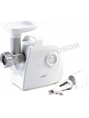 Мясорубка электрическая Ротор ЭМШ 35/300-2 белый, 1500 Вт, 0.6 кг/мин, насадки - 2