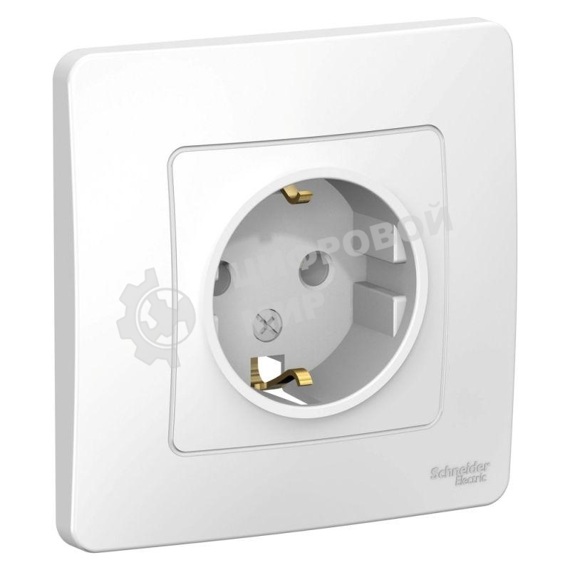 Розетка СП Blanca 16А 250В без шторок с заземл. бел. SchE BLNRS001011