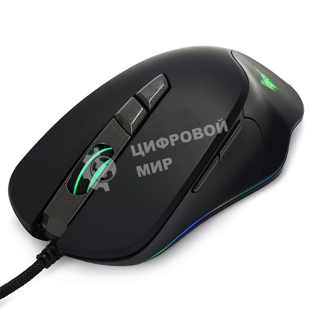 Мышь проводная Crown CMGM-903 черный, 7000 dpi, USB, кнопки - 7