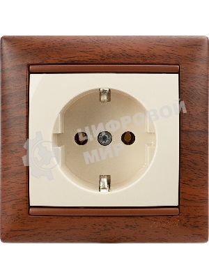 Розетка электрическая Valena с заземлением 2К+З/сл.кость (слоновая кость) Legrand 774320