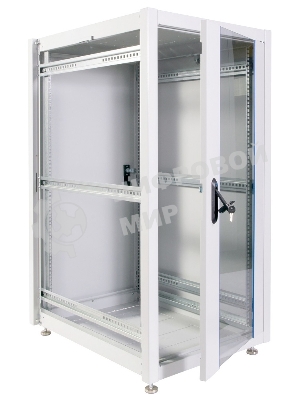 Шкаф телекоммуникационный напольный ЭКОНОМ 24U (600 х 1000) дверь стекло, дверь металл