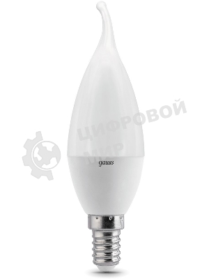 Лампа светодиодная Gauss 6.5Вт цок.: E14 свеча 220B 3000K св. свеч. бел. теп. (упак.: 10 шт)