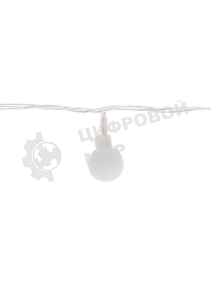 Гирлянда светодиодная Neon-night Шарики 5м, 20 LED, IP20, прозрачный провод, свечение мульти (RG/RB), контроллер 8 режимов, 230В