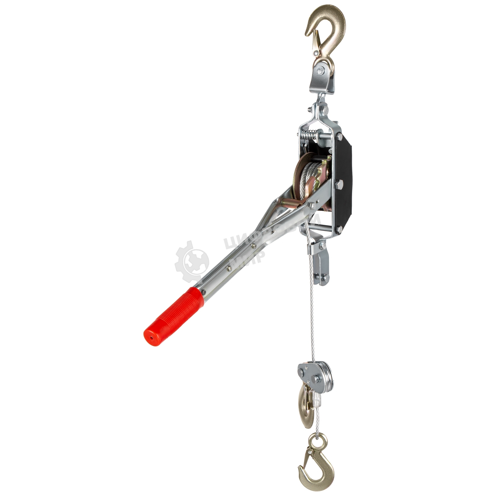 Лебедка рычажная Matrix тяга - 2 т, подъем - 0,8 т, одинарное храповое колесо