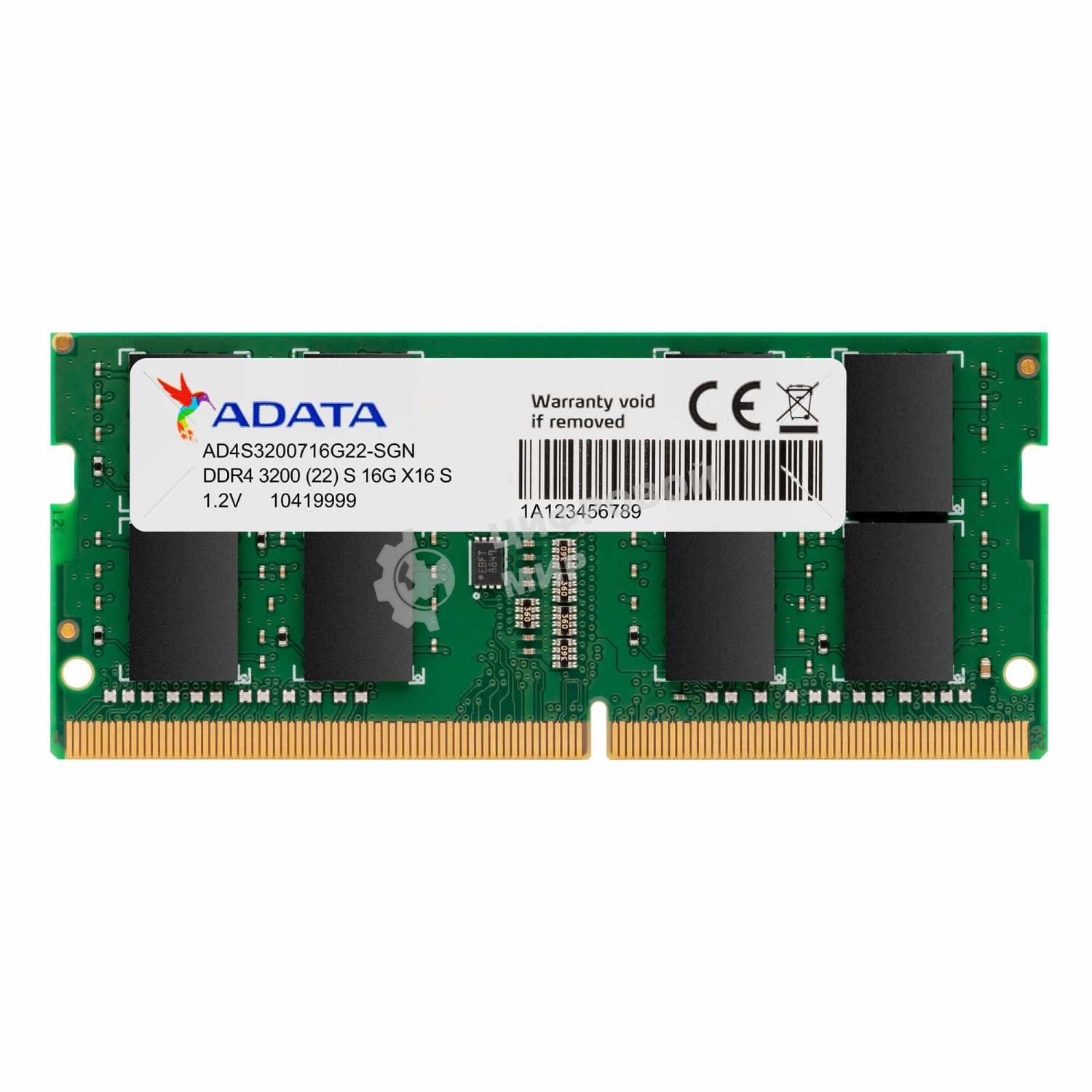 Оперативная память ADATA, DDR4, 8GB (1x8GB), 3200MHz, SO-DIMM