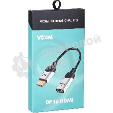 Кабель VCOM DisplayPort TO HDMI 4K 0.15 M CG621M-0.15
