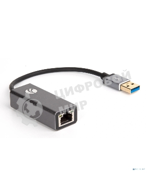 Кабель-переходник USB 3.0 (Am) --> LAN RJ-45 Ethernet 1000 Mbps, Aluminum Shell, VCOM DU312M