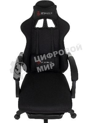 Кресло Zombie Weaver черный, ткань, подголовник, подставка для ног