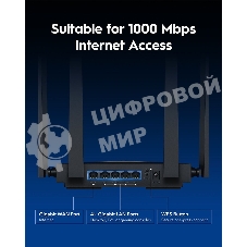 Маршрутизатор Cudy BE3600 Gigabit Dual Band Wi-Fi 7 Mesh Router, Chipset Broadcom, 802.11be/ax/ac/a/b/g/n, 2882Mbps at 5GHz + 688Mbps at 2.4GHz, 5 x 10/100/1000Mbps Ports, 4 x 5dBi fixed antennas, WiFi router/AP/Repeater/WISP Mode, PPTP/L2TP/OpenVPN/WireGuard, MLO, MU-MIMO, Guest network, WPS, DDNS, IPv6, IPTV, WOL, WPA3, TR069/TR098/TR111/TR181, Cudy APP